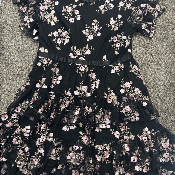 Rachel Parcell Floral Embroidered Tiered Mesh Dress XXL - Picture 3 of 7